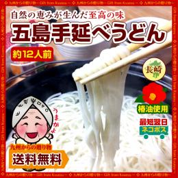 お取り寄せ お試し ツルッとのどごし長崎幻の五島うどん(手延べうどん)約12人前